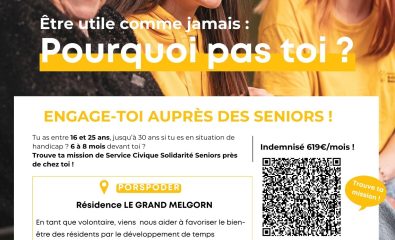 L'Ephad Le Grand Melgorn recherche un service civique !