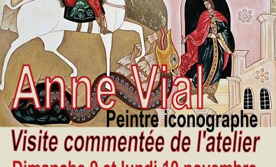 Visite commentée atelier Anne Vial, peintre iconographe