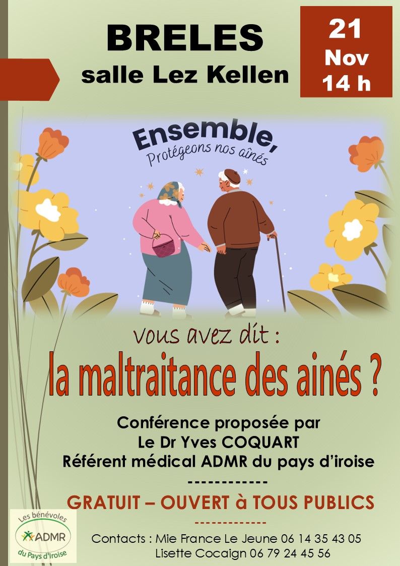 Affiche Conférence La Maltraintance Des Ainés