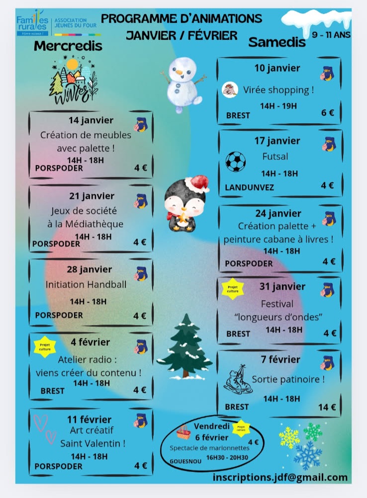 01. Planning Animations 9 11 Janv Fev 26