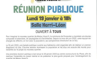 Réunion publique secteur de Mezou Vourc'h - Lundi 19 janvier 2026 - 18h - Salle Herri Léon