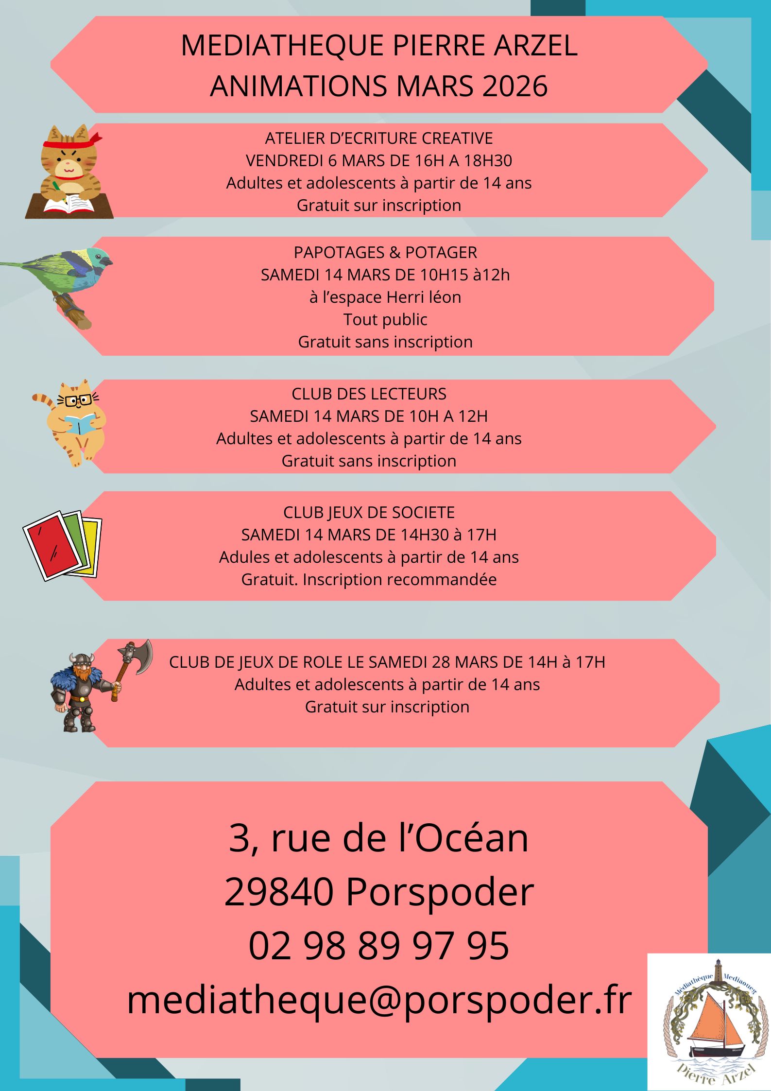 Programme De Mars Médiathèque